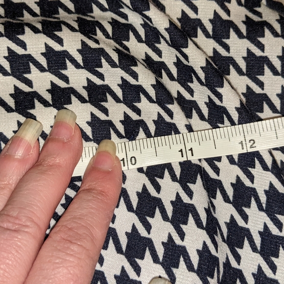 Lila Kass houndstooth blue Navy red white knit midi dress EU size xxxxl us 16.5 - Picture 14 of 15